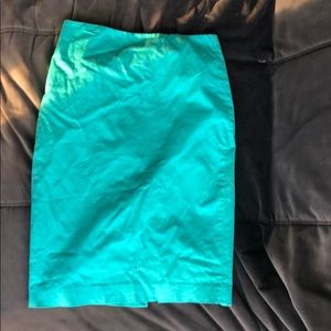 Turquoise pencil skirt - flattering